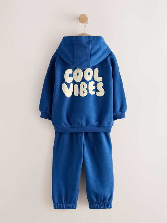 Cobalt Blue Hoodie and Joggers Set (3mths-7yrs) image 2