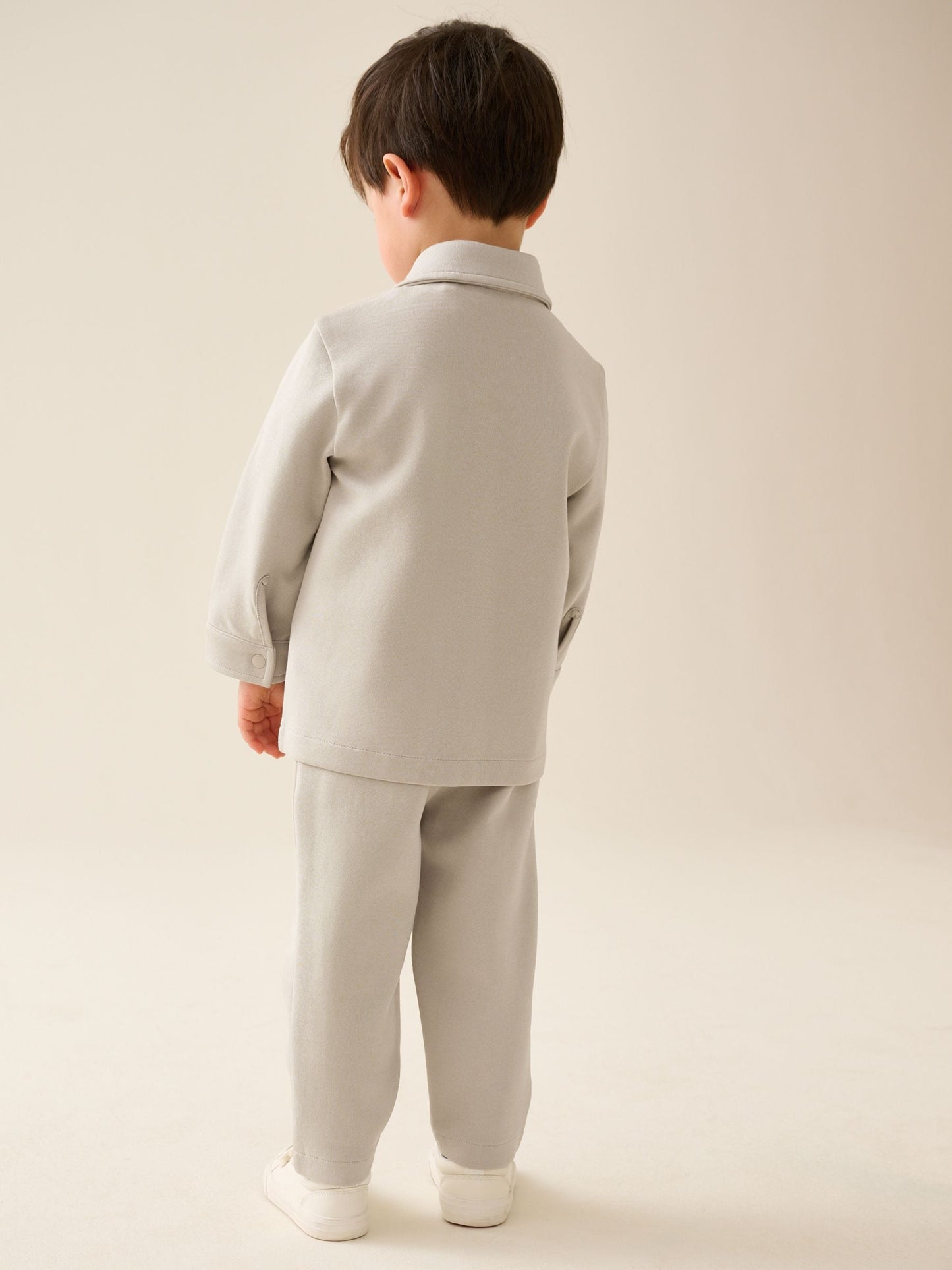 Cream Smart Jacket Top & Trousers Set 3 Piece (3mths-7yrs) image 3