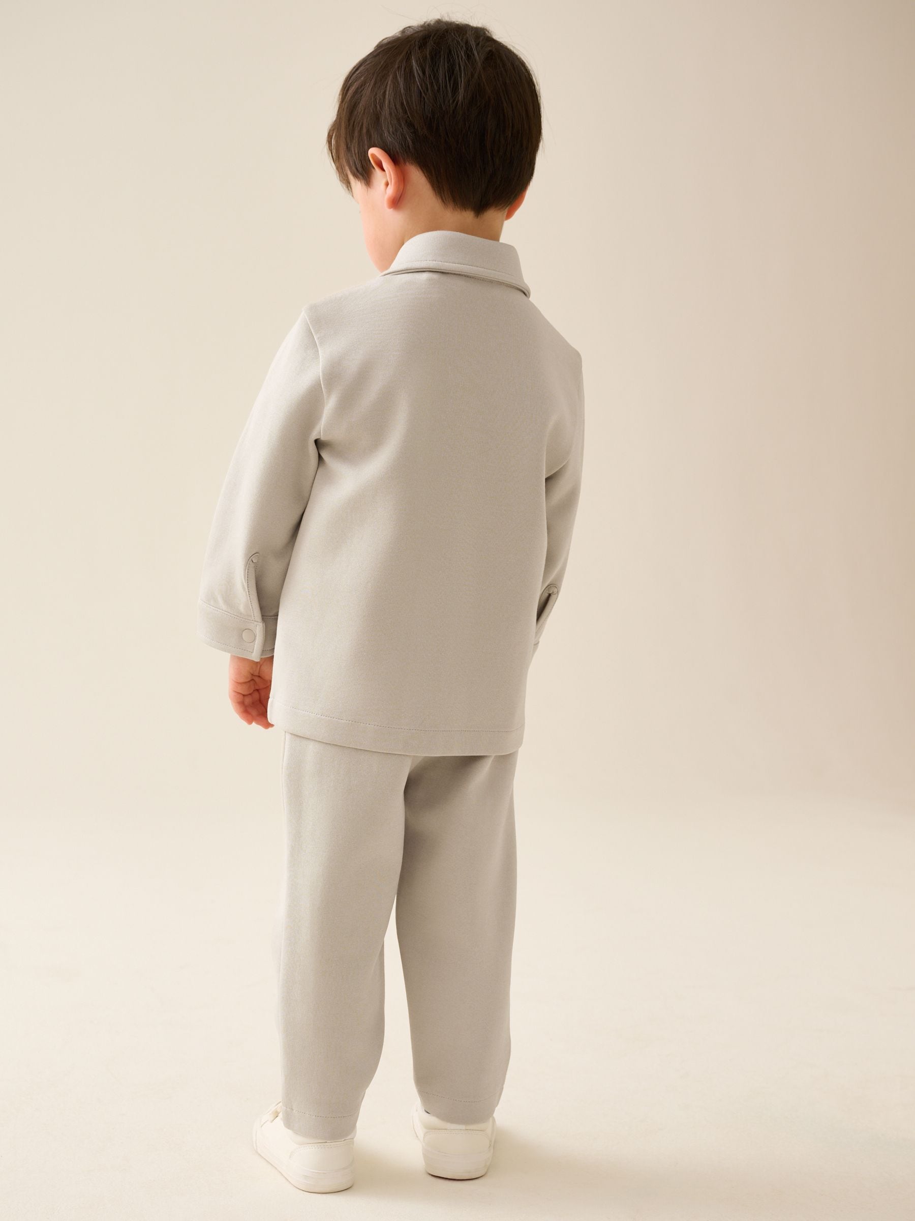 Cream Smart Jacket Top & Trousers Set 3 Piece (3mths-7yrs) image 3