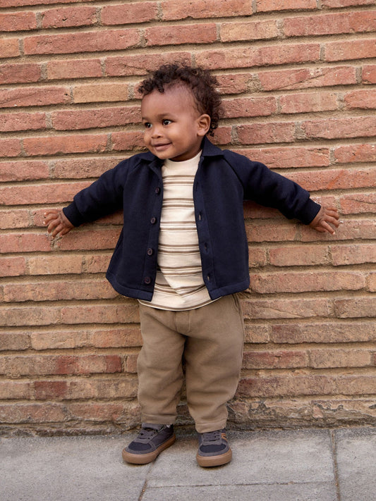 Dark Navy Smart Jacket Top & Trousers Set 3 Piece (3mths-7yrs) image 1