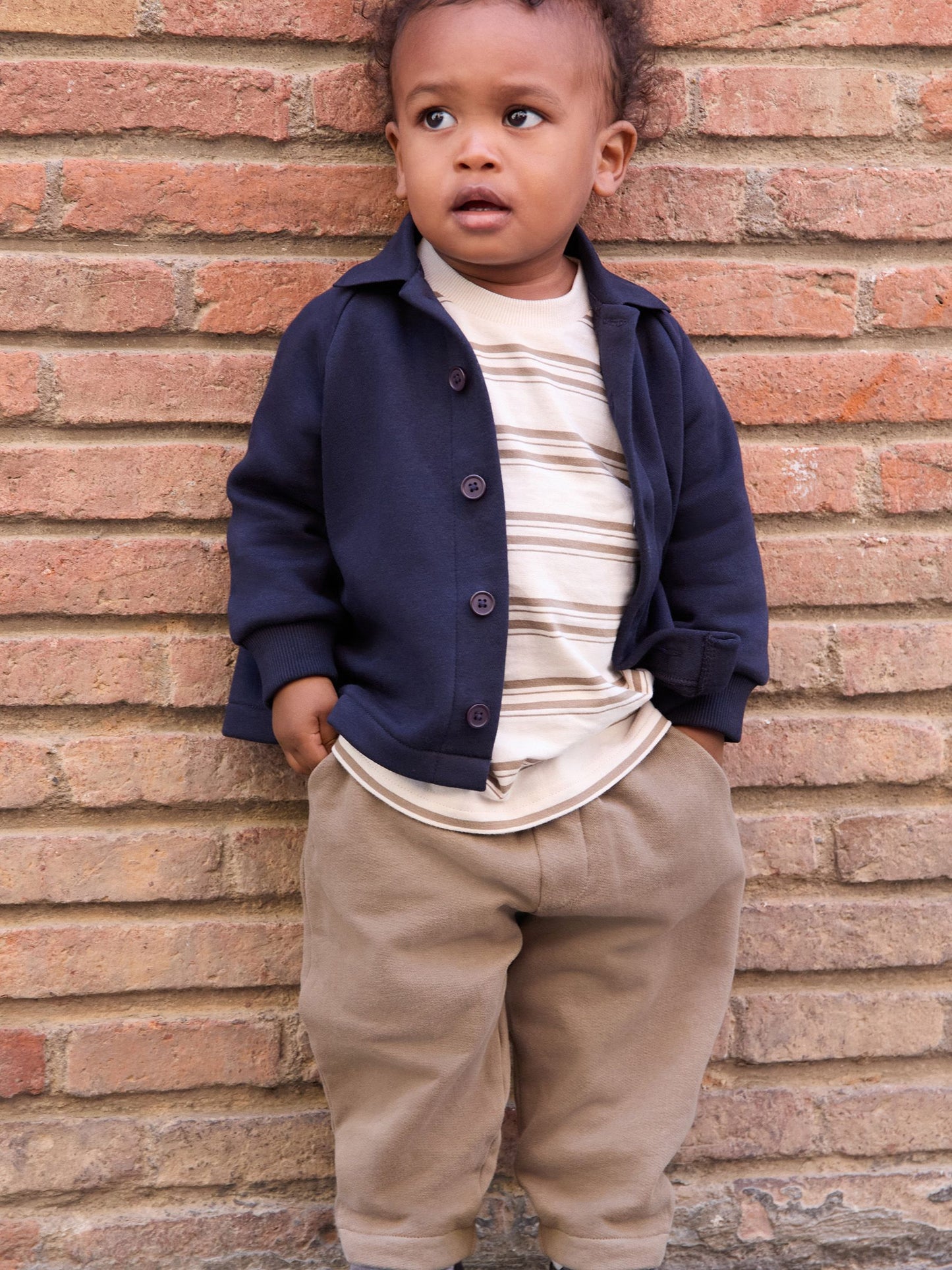Dark Navy Smart Jacket Top & Trousers Set 3 Piece (3mths-7yrs) image 2