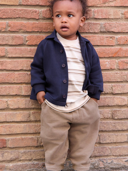 Dark Navy Smart Jacket Top & Trousers Set 3 Piece (3mths-7yrs) image 2
