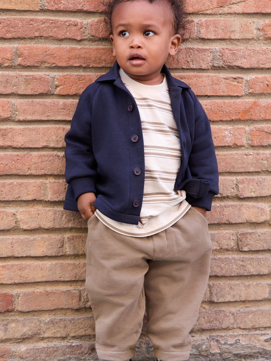 Dark Navy Smart Jacket Top & Trousers Set 3 Piece (3mths-7yrs) image 2