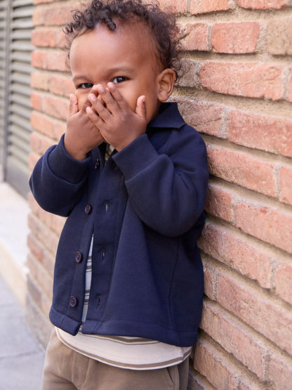 Dark Navy Smart Jacket Top & Trousers Set 3 Piece (3mths-7yrs) image 4
