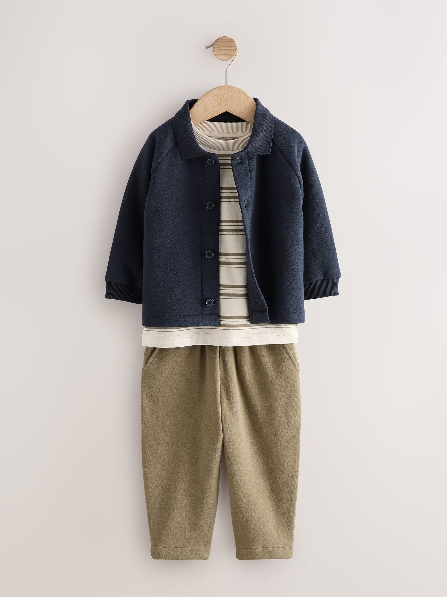 Dark Navy Smart Jacket Top & Trousers Set 3 Piece (3mths-7yrs) image 6