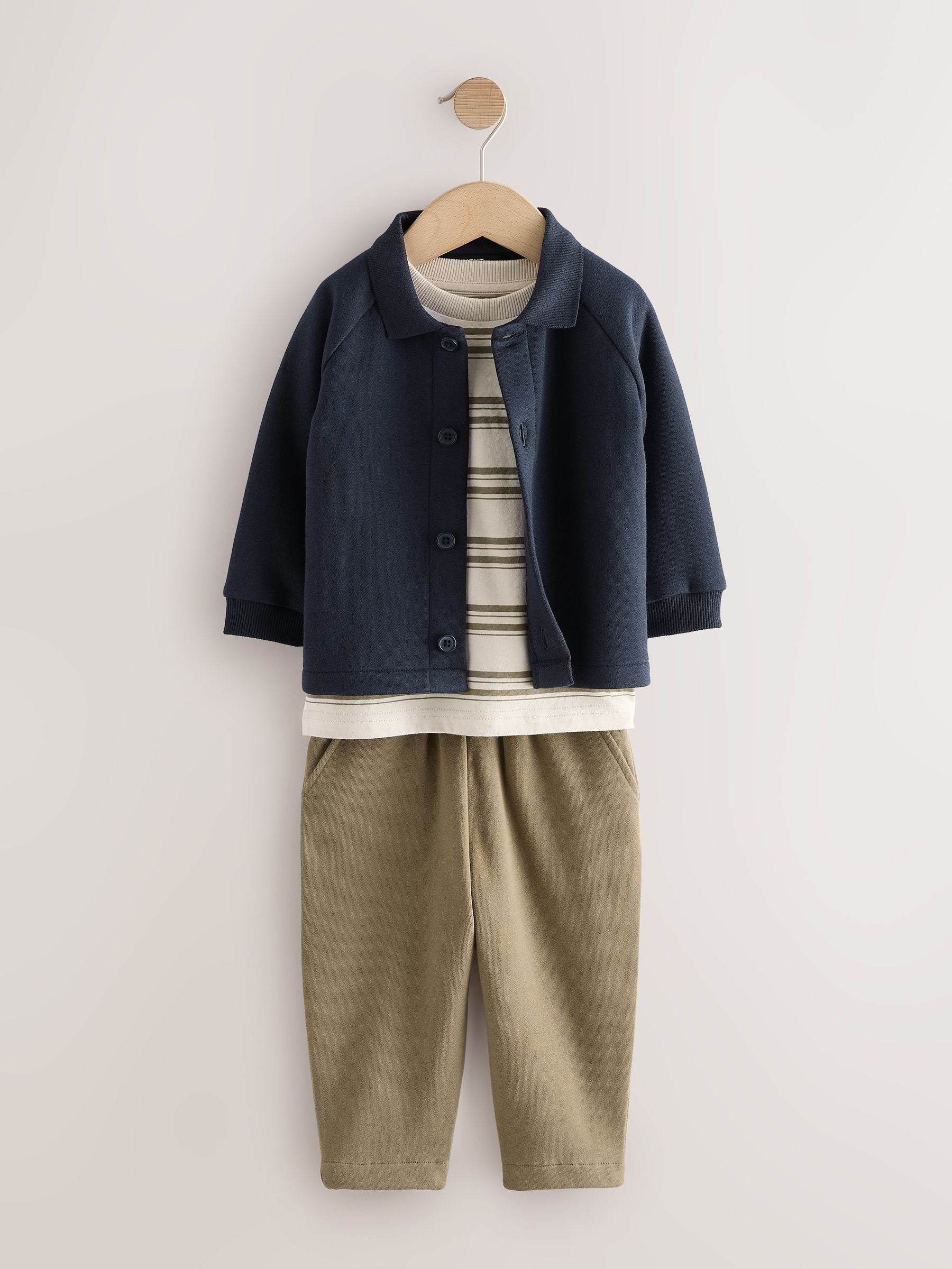 Dark Navy Smart Jacket Top & Trousers Set 3 Piece (3mths-7yrs) image 6