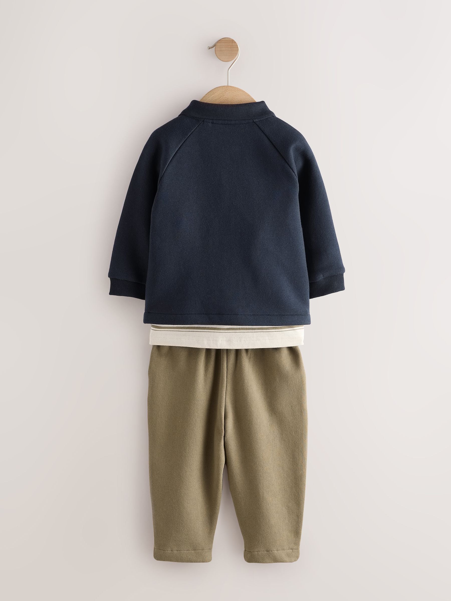 Dark Navy Smart Jacket Top & Trousers Set 3 Piece (3mths-7yrs) image 8