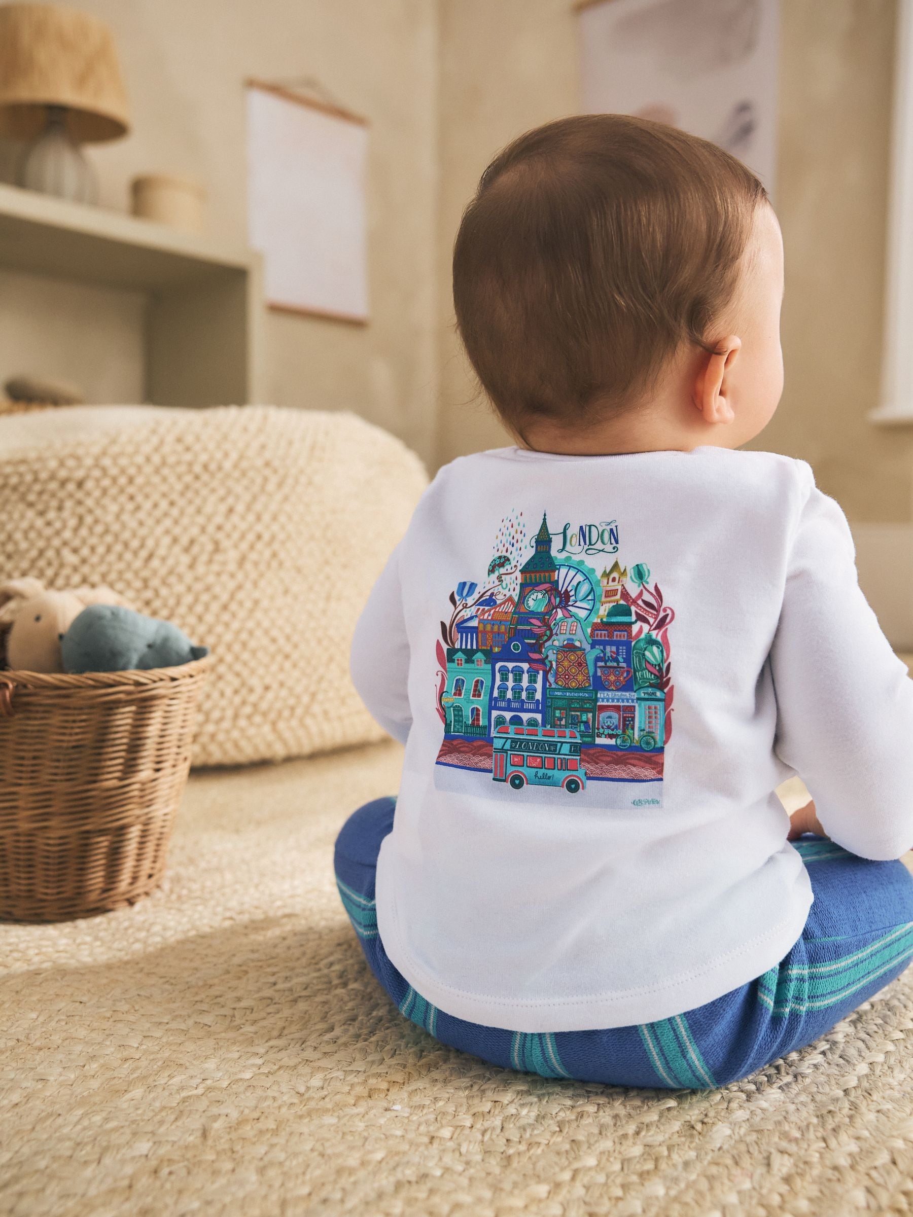 Blue/Green Seminal X Car Pintos Top and Joggers Baby Set (0mths-2yrs) image 3