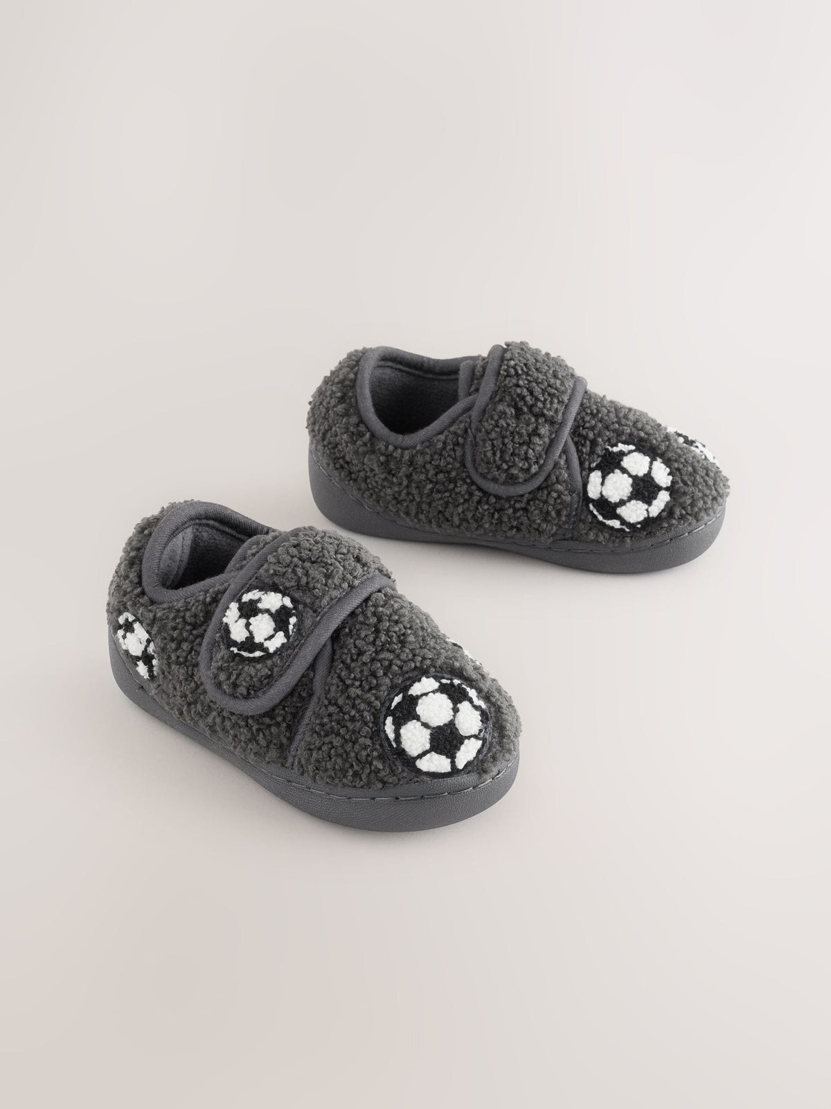 Dsiney Kidz - Grey Football Touch Fastening Cupsole Slippers image 1