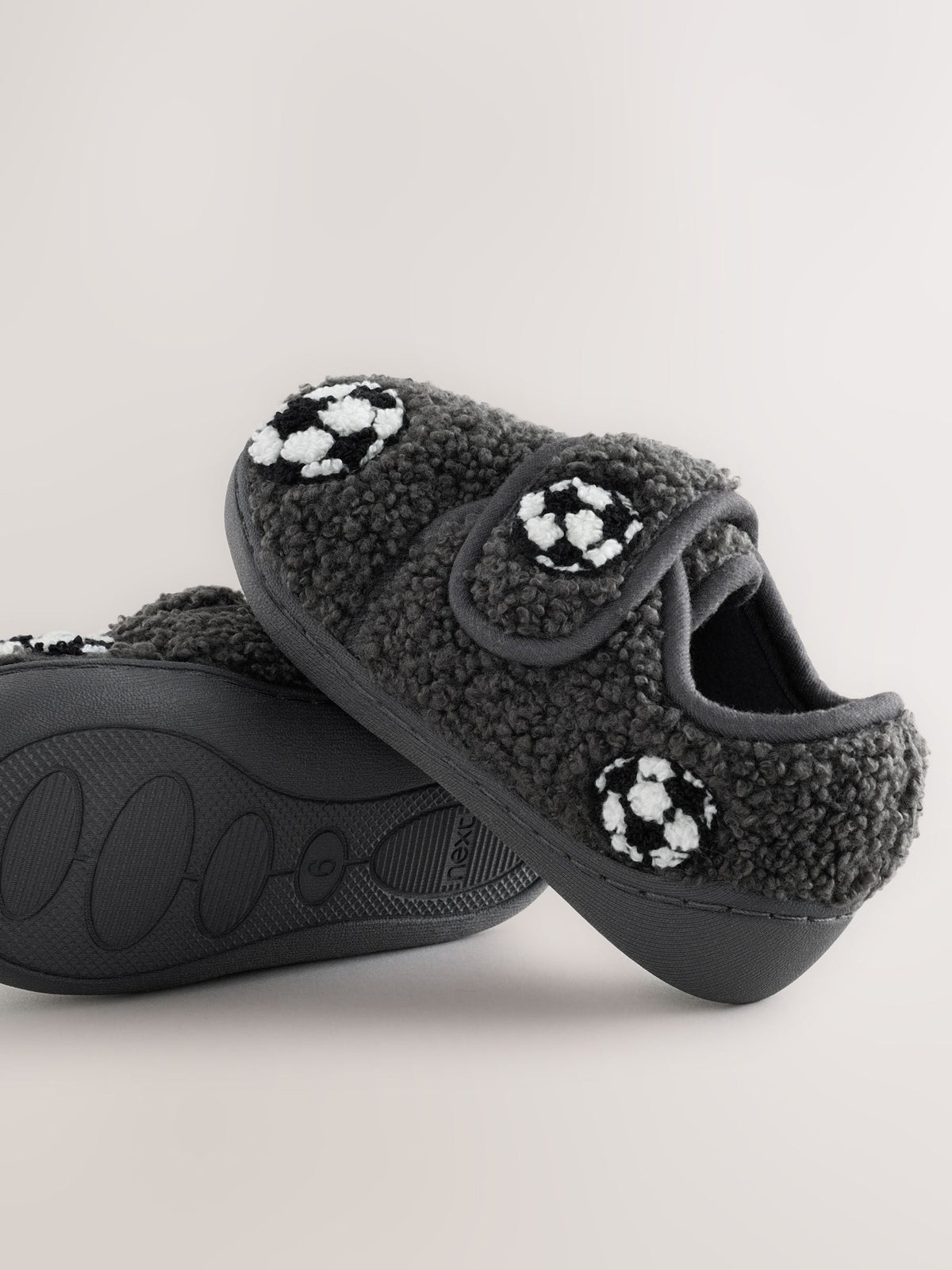 Dsiney Kidz - Grey Football Touch Fastening Cupsole Slippers image 3