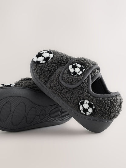 Dsiney Kidz - Grey Football Touch Fastening Cupsole Slippers image 3