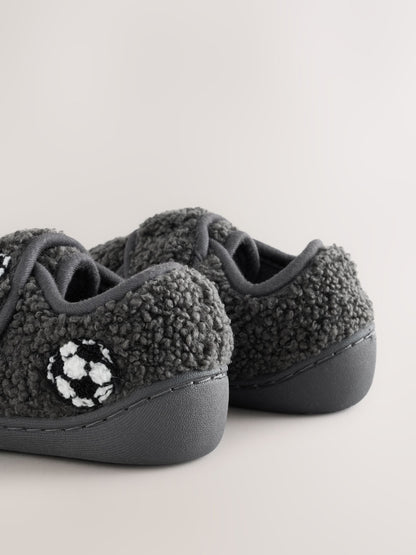 Dsiney Kidz - Grey Football Touch Fastening Cupsole Slippers image 4