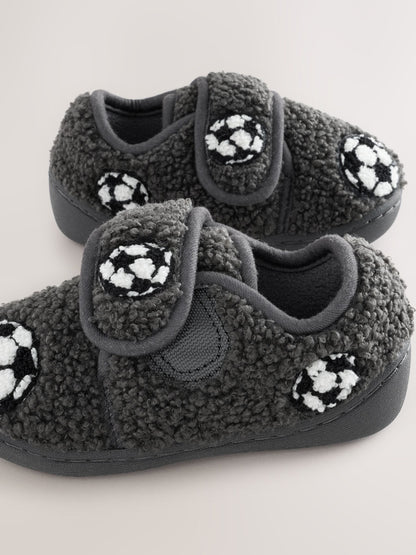 Dsiney Kidz - Grey Football Touch Fastening Cupsole Slippers image 5