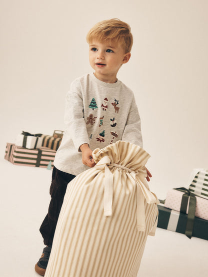 Dsiney Kidz - Cream Embroidered Long Sleeve Christmas T-Shirt (3mths-7yrs) image 2