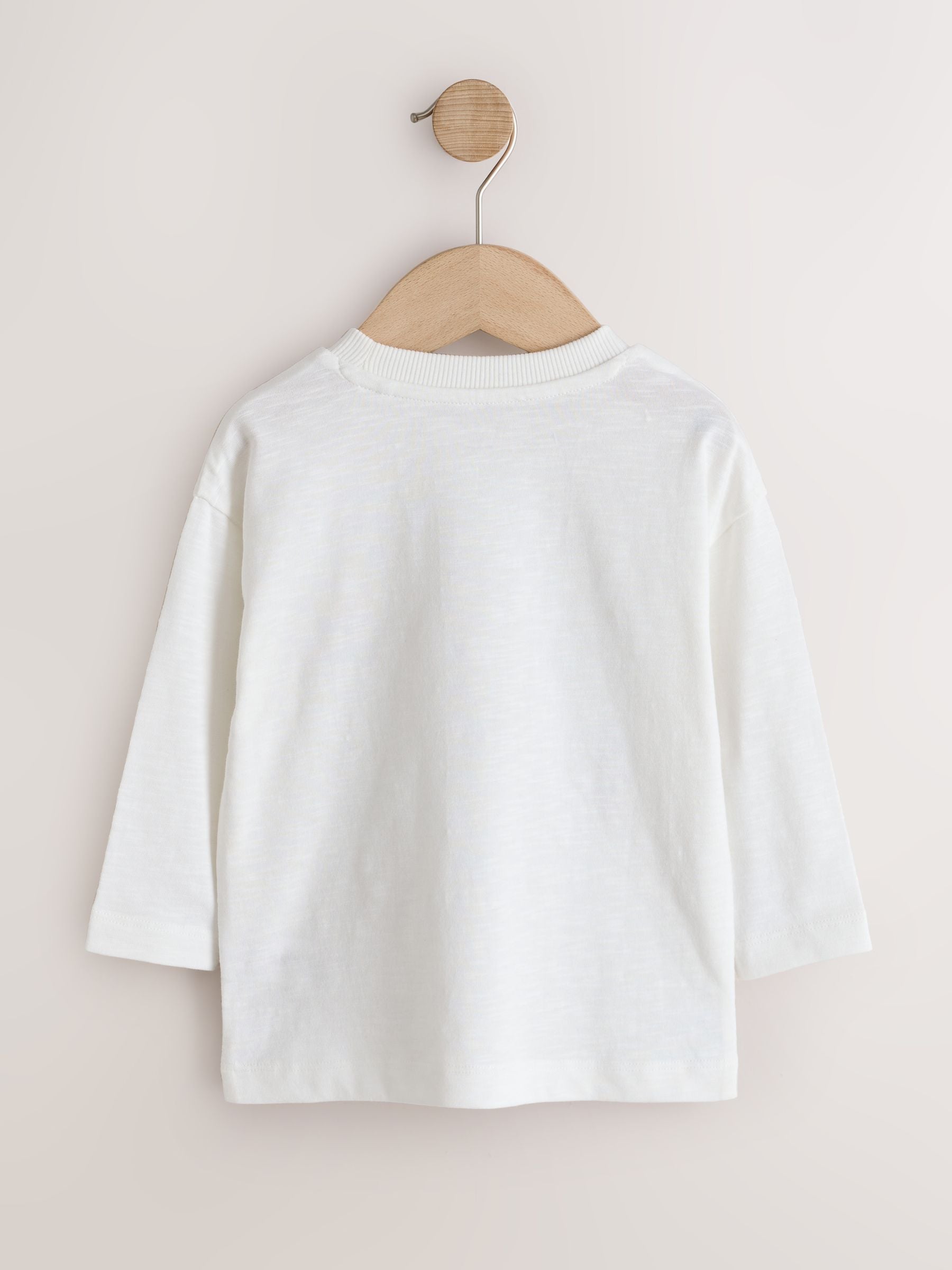 Dsiney Kidz - Cream/White Embroidered Scene Long Sleeve Christmas T-Shirt (3mths-7yrs) image 6