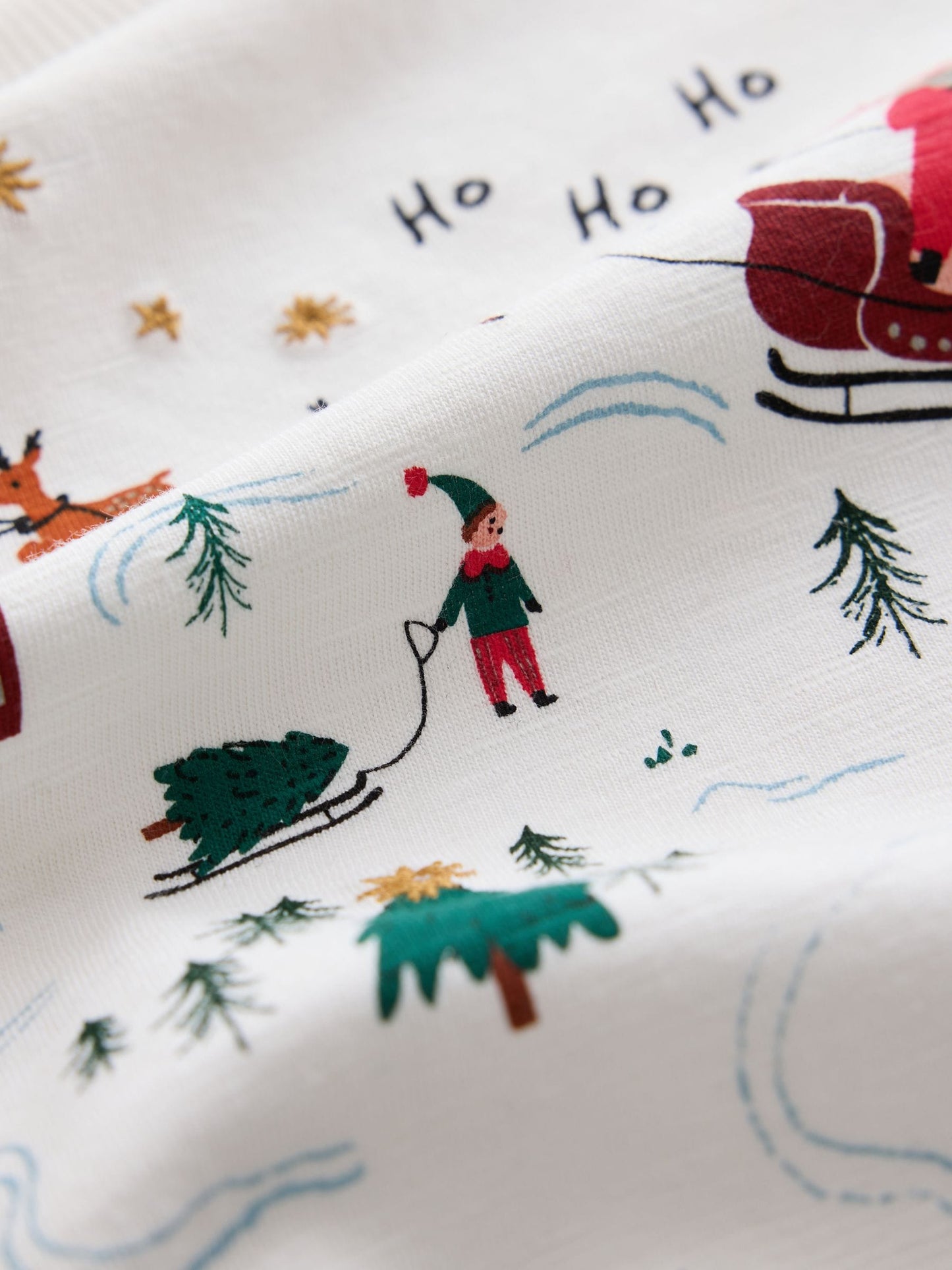 Dsiney Kidz - Cream/White Embroidered Scene Long Sleeve Christmas T-Shirt (3mths-7yrs) image 8