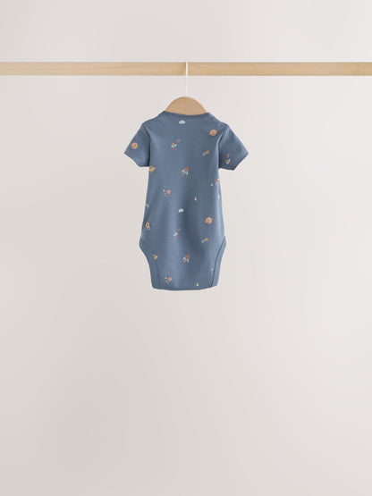 Dsiney Kidz - Blue Character Short Sleeve Baby Bodysuits 7 Pack image 10