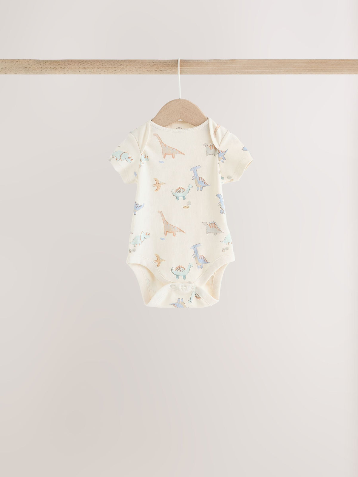 Dsiney Kidz - Neutral Dinosaur Short Sleeve Baby Bodysuits 5 Pack image 4