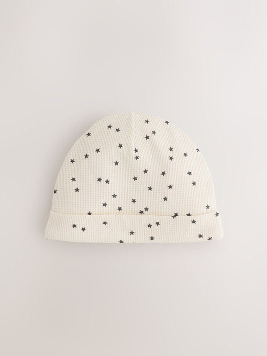 Monochrome Waffle Beanies 3 Pack (0-18mths) - image 2