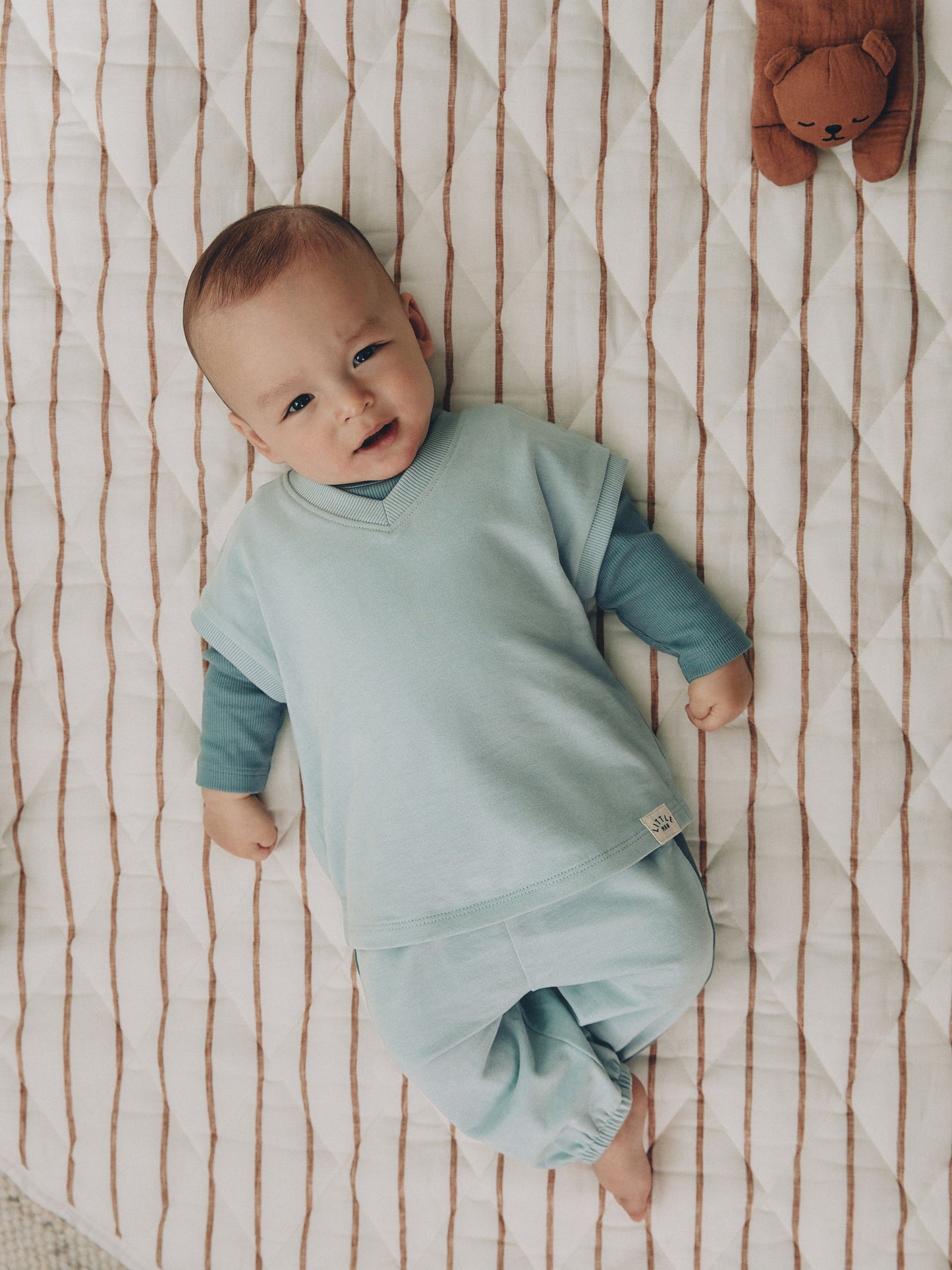 Dsiney Kidz - Blue Sweat Tank, Bodysuit and Joggers Baby 3 Piece Set (0mths-2yrs) image 2