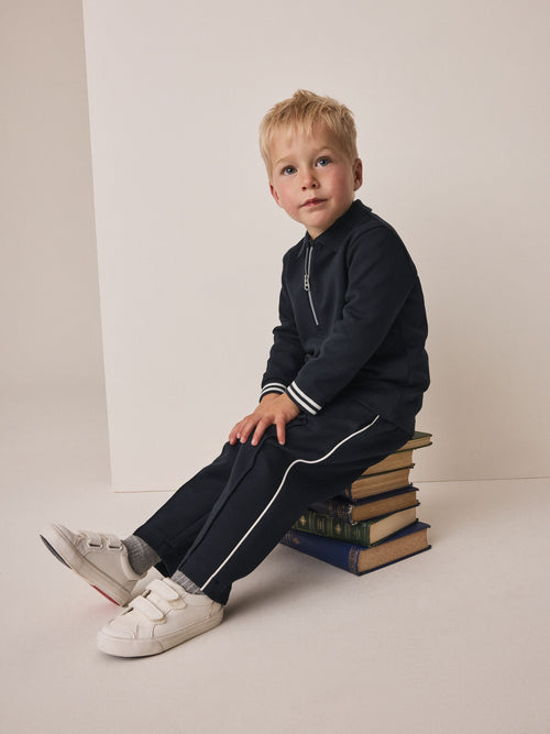 Dsiney Kidz - Navy Long Sleeve Polo Top and Joggers Set (3mths-7yrs) image 1