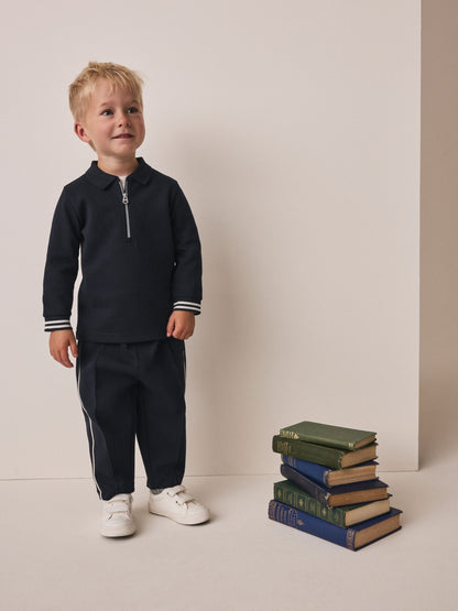 Dsiney Kidz - Navy Long Sleeve Polo Top and Joggers Set (3mths-7yrs) image 2
