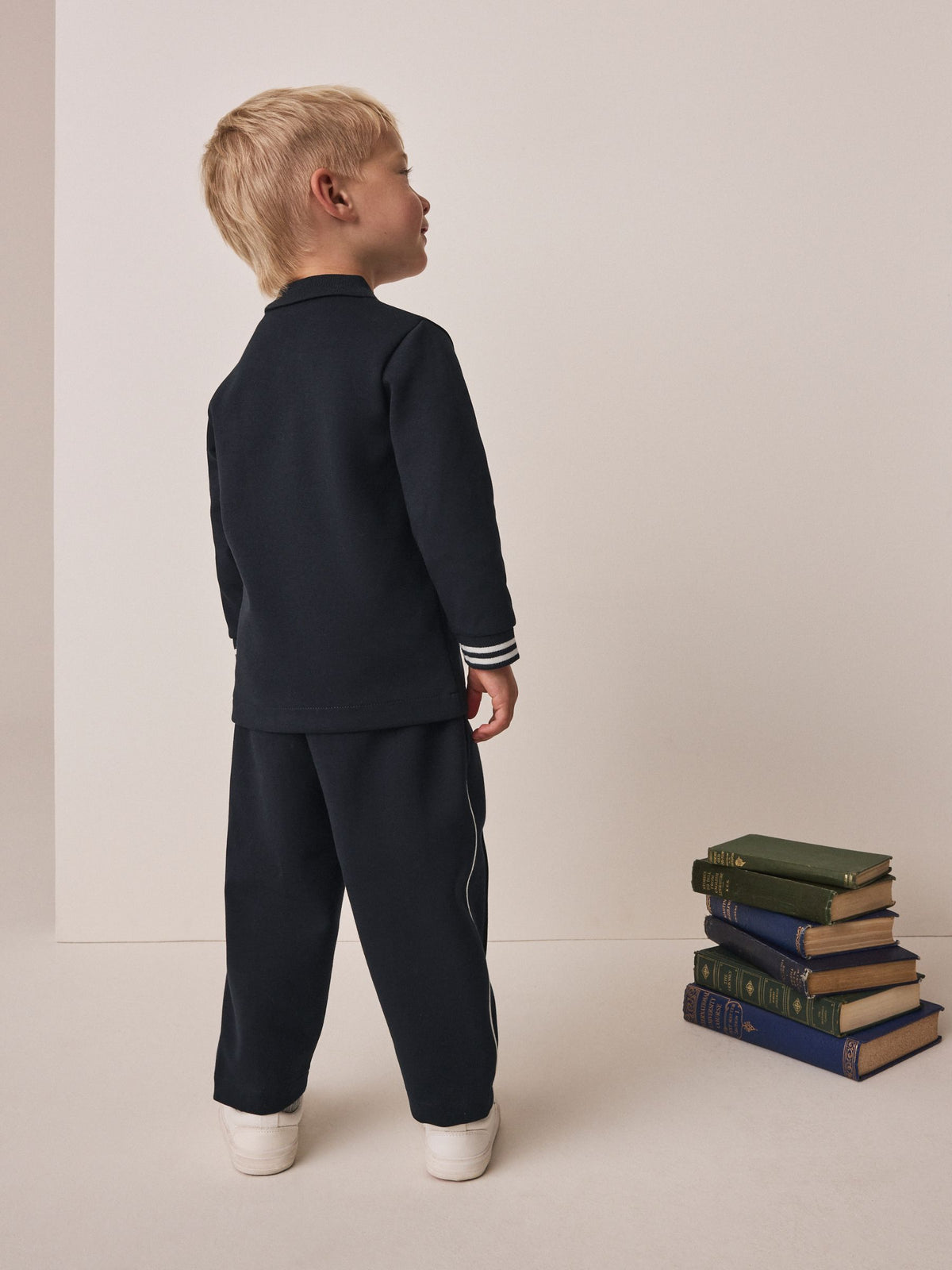 Dsiney Kidz - Navy Long Sleeve Polo Top and Joggers Set (3mths-7yrs) image 3