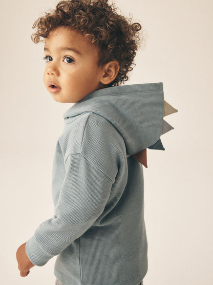 Dsiney Kidz - Mineral Grey Dino Spike Long Sleeve Hoodie (3mths-7yrs) image 1
