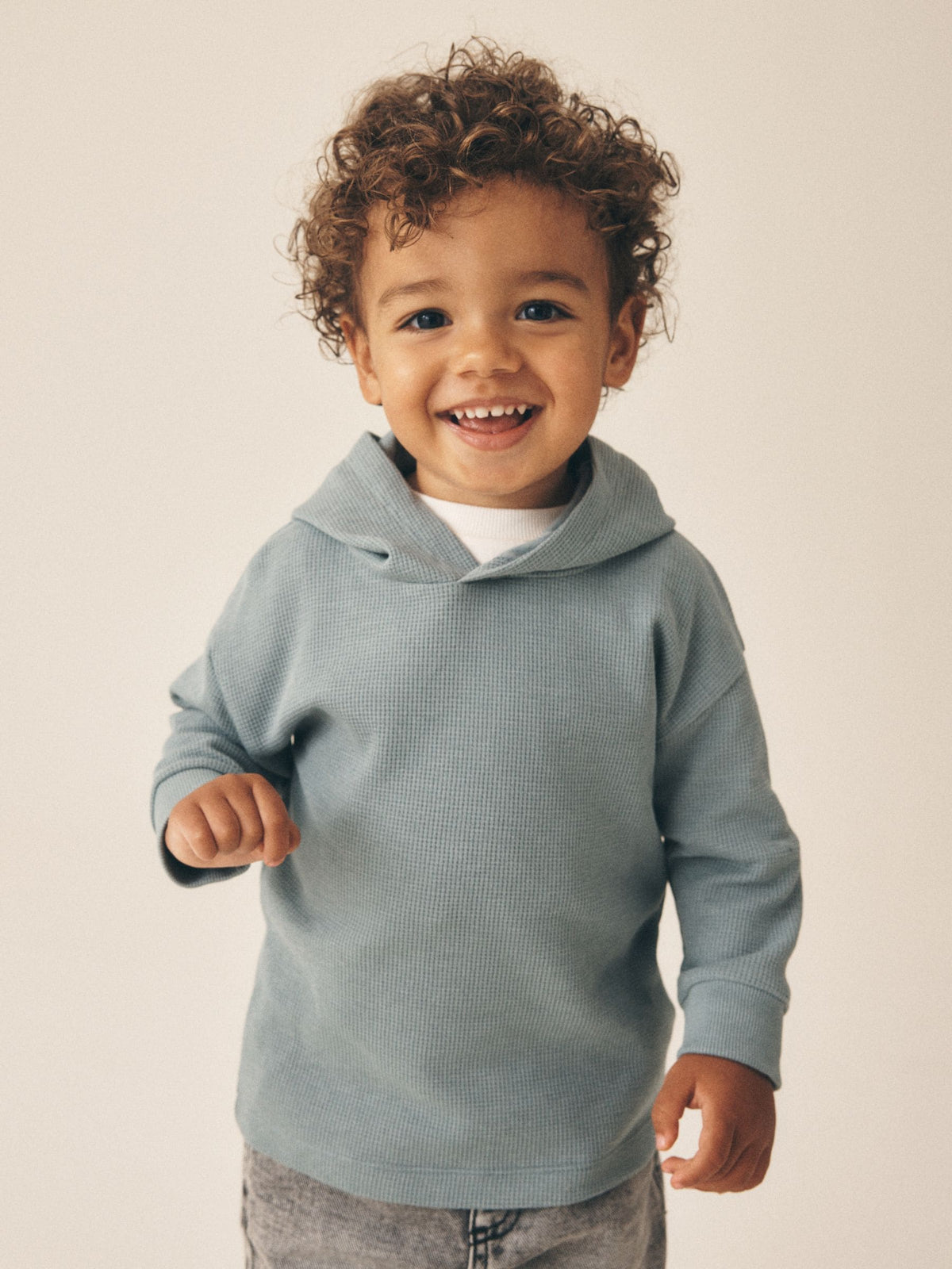 Dsiney Kidz - Mineral Grey Dino Spike Long Sleeve Hoodie (3mths-7yrs) image 2