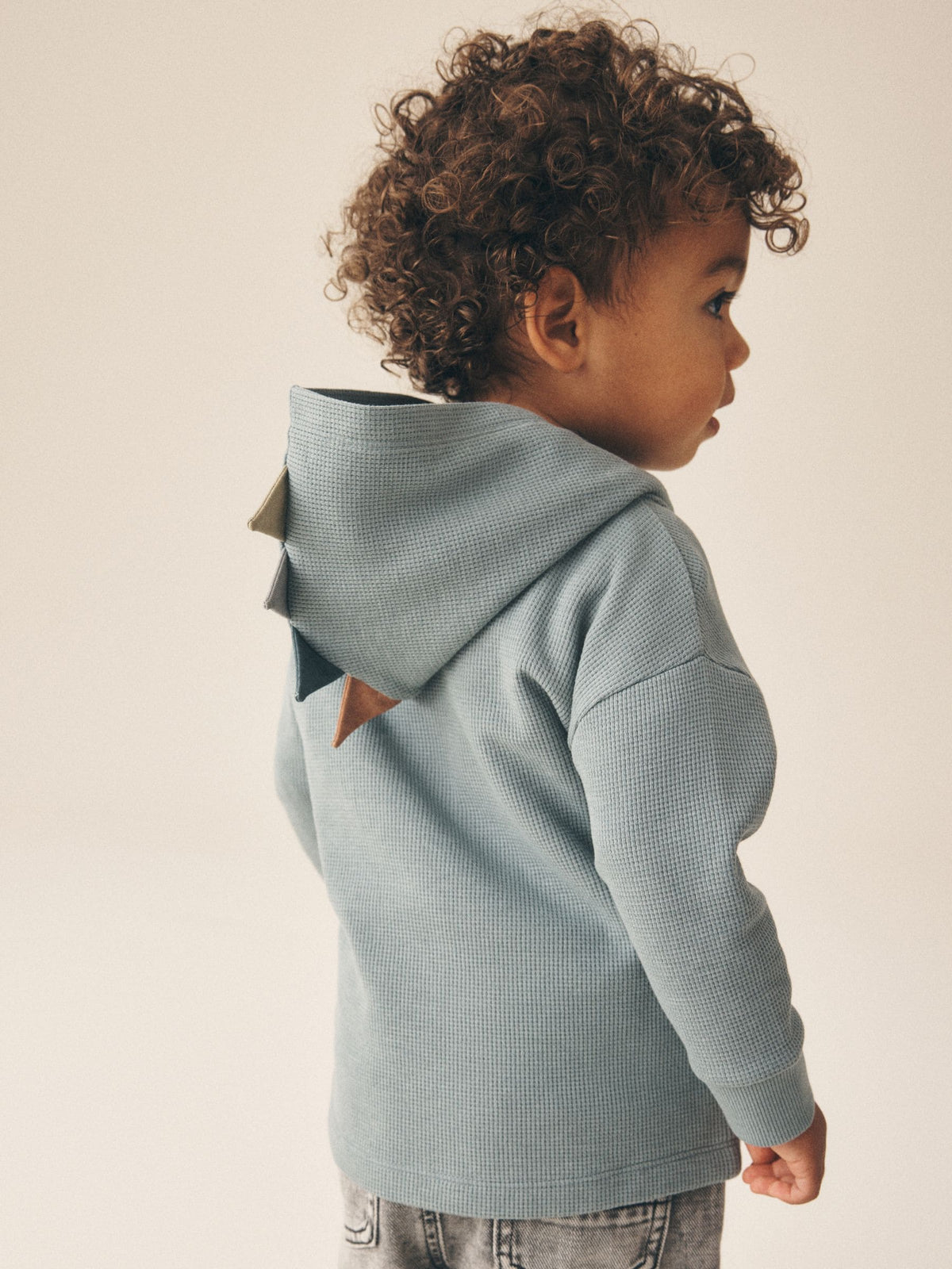Dsiney Kidz - Mineral Grey Dino Spike Long Sleeve Hoodie (3mths-7yrs) image 4