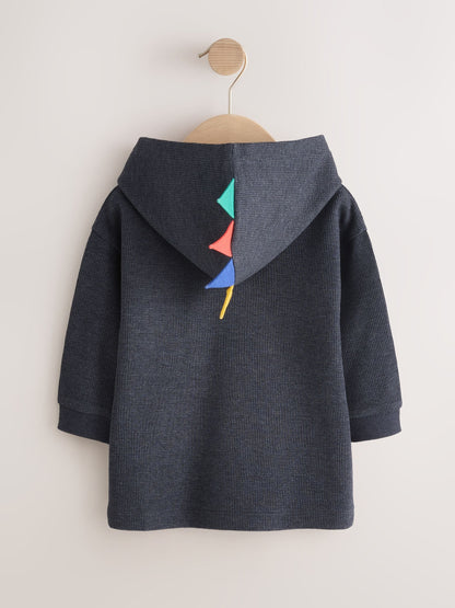 Dsiney Kidz - Navy Dinosaur Spike Long Sleeve Hoodie (3mths-7yrs) image 3