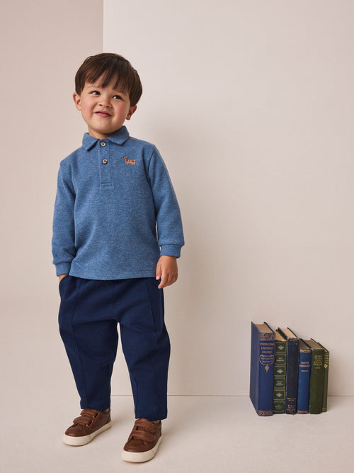 Dsiney Kidz - Blue Long Sleeve Polo Top and Joggers Set (3mths-7yrs) image 1