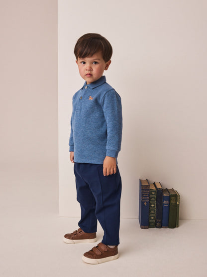 Dsiney Kidz - Blue Long Sleeve Polo Top and Joggers Set (3mths-7yrs) image 2