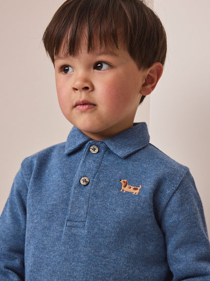 Dsiney Kidz - Blue Long Sleeve Polo Top and Joggers Set (3mths-7yrs) image 4