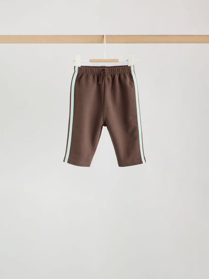 Dsiney Kidz - Blue/Brown/Cream Baby Straight Leg Joggers 3 Pack (0mths-2yrs) image 5