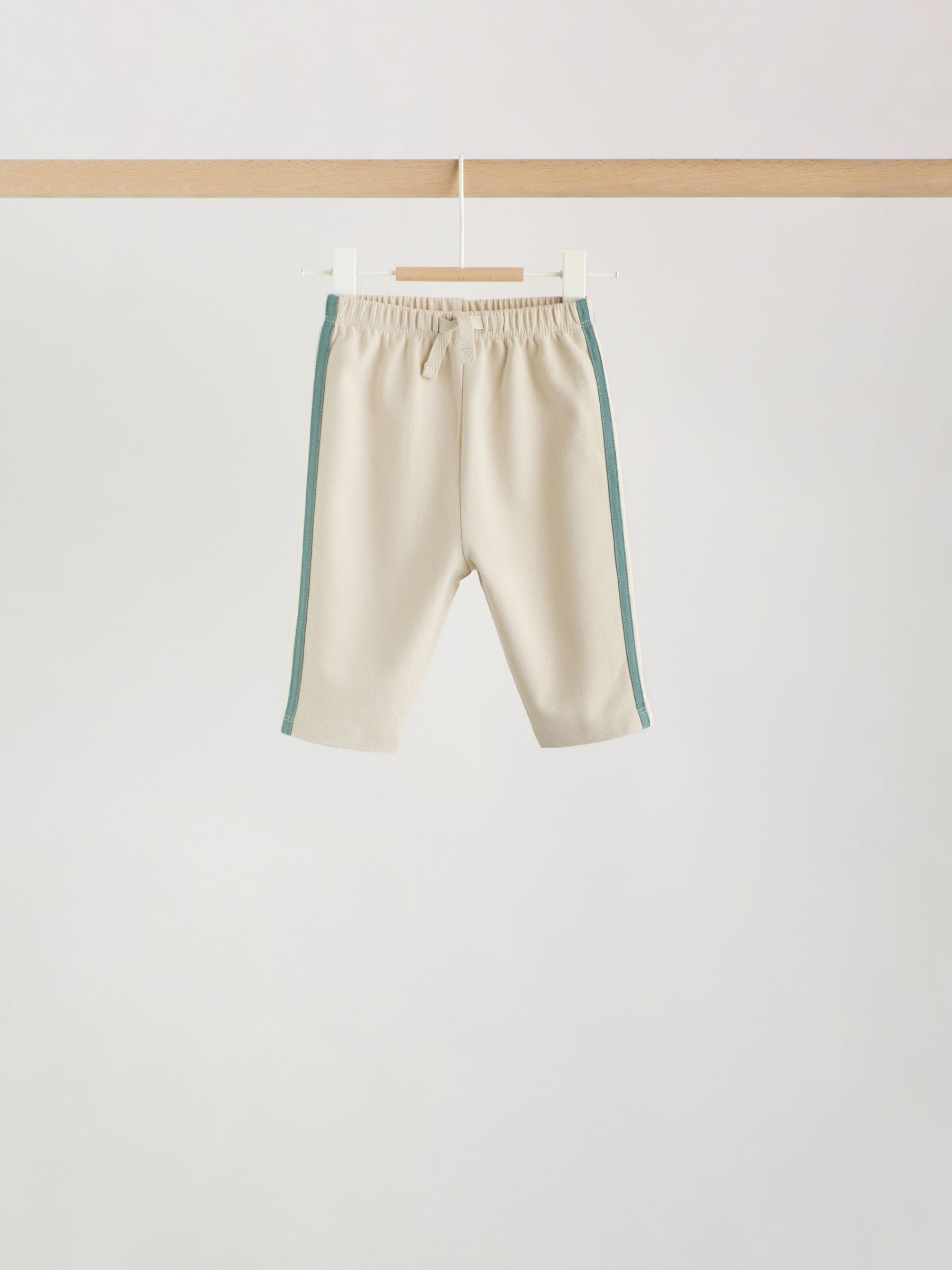 Dsiney Kidz - Blue/Brown/Cream Baby Straight Leg Joggers 3 Pack (0mths-2yrs) image 6