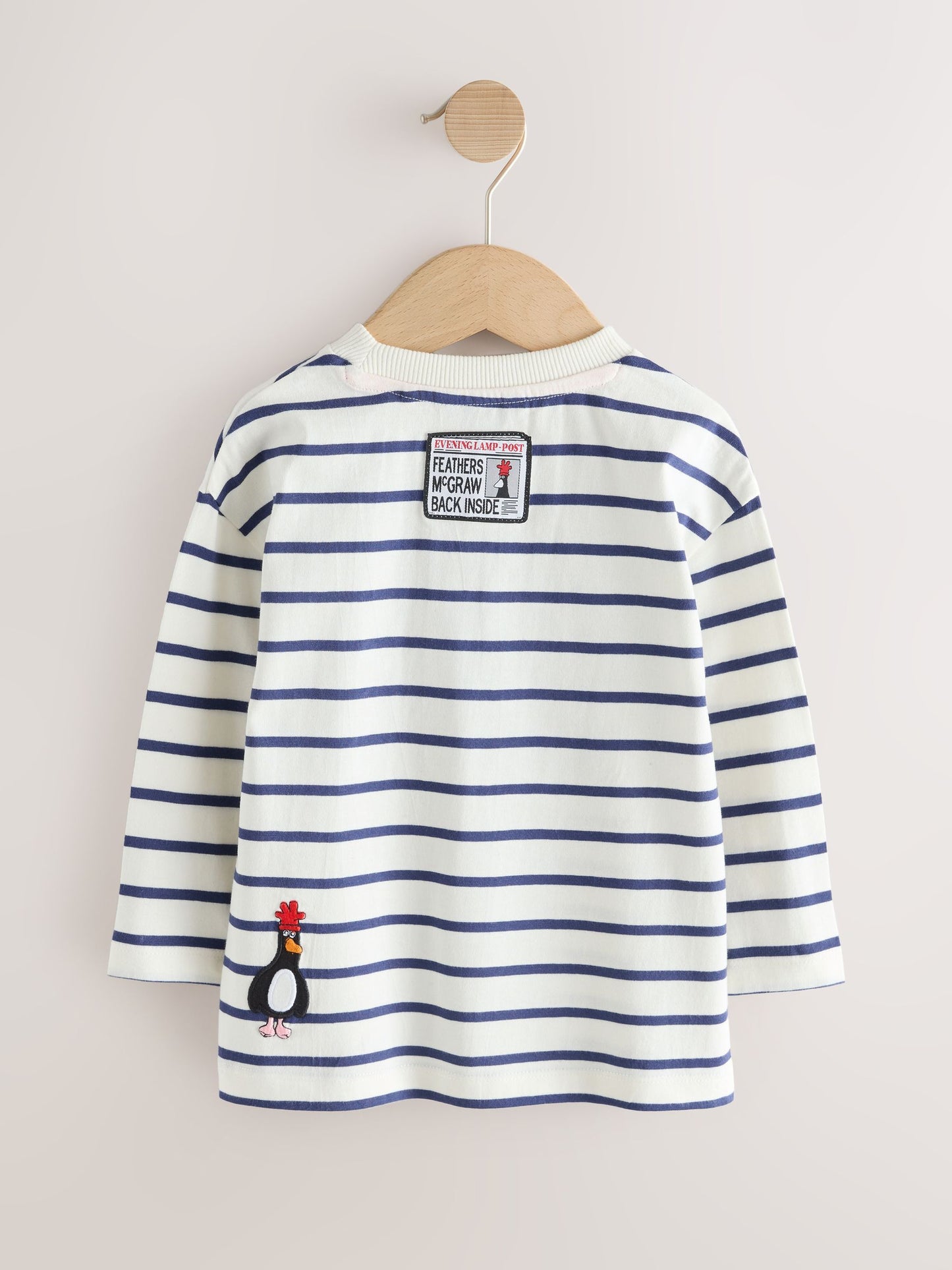 Dsiney Kidz - White Stripe Long Sleeve Wallace & Gromit T-Shirt (3mths-8yrs) image 2