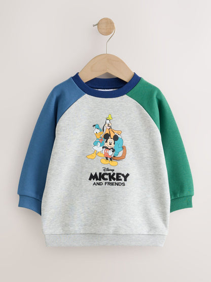 Dsiney Kidz - Grey Colour Block Mickey Mouse Printed Crew Sweatshirt (3mths-8yrs) image 5