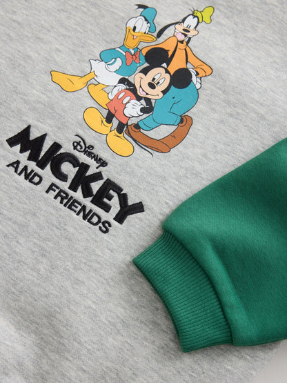 Dsiney Kidz - Grey Colour Block Mickey Mouse Printed Crew Sweatshirt (3mths-8yrs) image 8