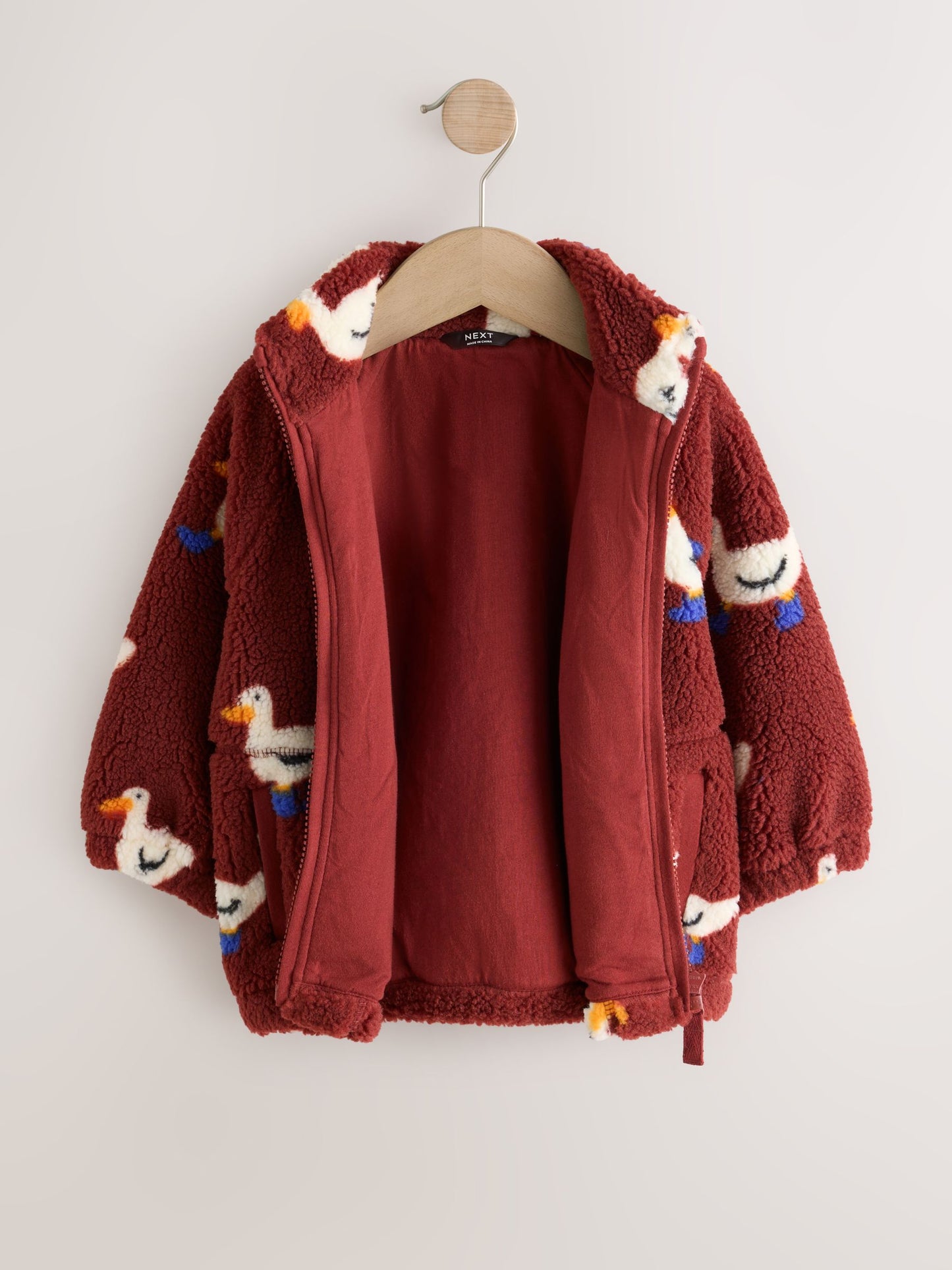 Dsiney Kidz - Burgundy Red Duck All Over Print Fleece (3mths-7yrs) image 2