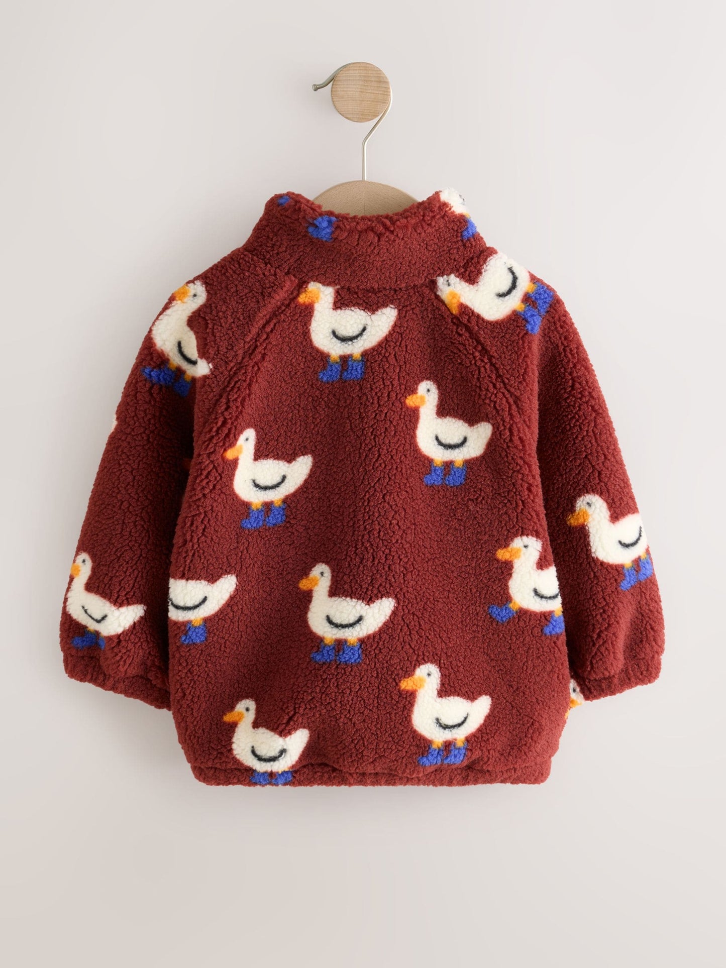 Dsiney Kidz - Burgundy Red Duck All Over Print Fleece (3mths-7yrs) image 3