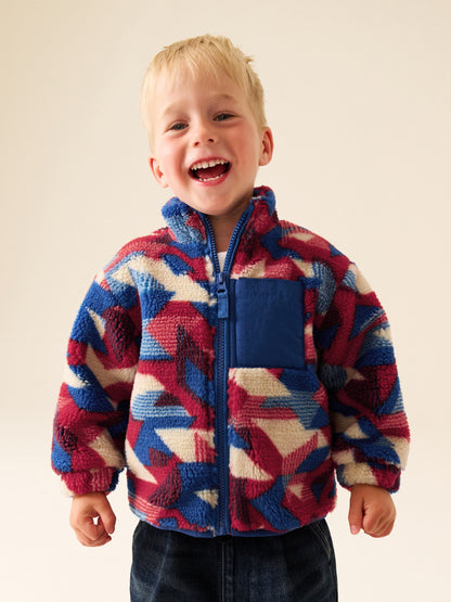 Dsiney Kidz - Red/Blue Aztech All Over Print Fleece (3mths-7yrs) image 1