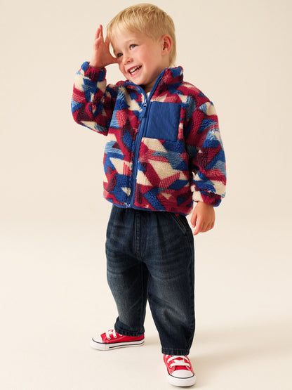Dsiney Kidz - Red/Blue Aztech All Over Print Fleece (3mths-7yrs) image 2