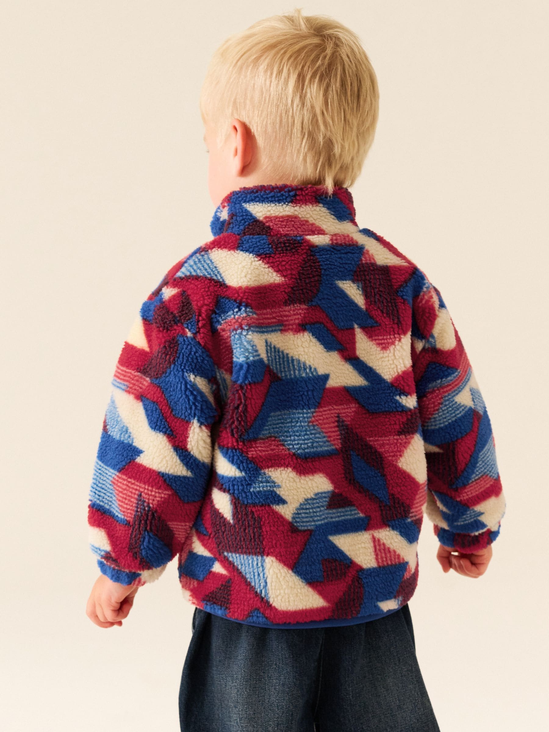 Dsiney Kidz - Red/Blue Aztech All Over Print Fleece (3mths-7yrs) image 3