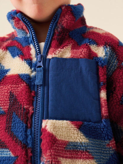 Dsiney Kidz - Red/Blue Aztech All Over Print Fleece (3mths-7yrs) image 5