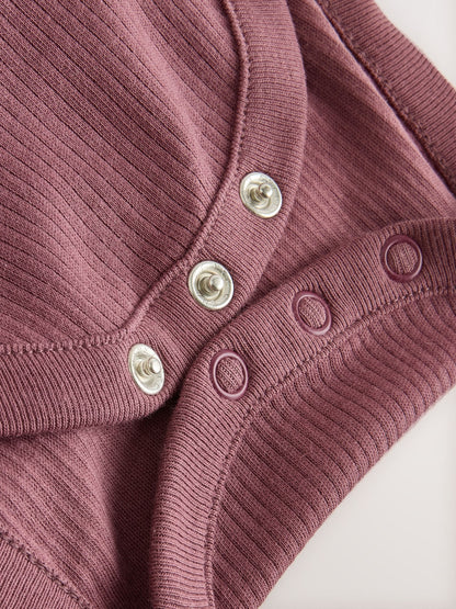 Burgundy/Ecru Spot Woven Baby Dungaree And Bodysuit 2 Piece Set (0mths-2yrs) image 8