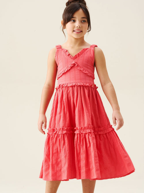 Dsiney Kidz - Angel & Rocket Pink Marie Coral Tiered Frill Dress image 1