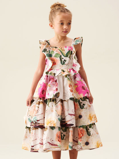 Angel & Rocket Cream Dahlia Multi Ruffle Tiered Dress image 2