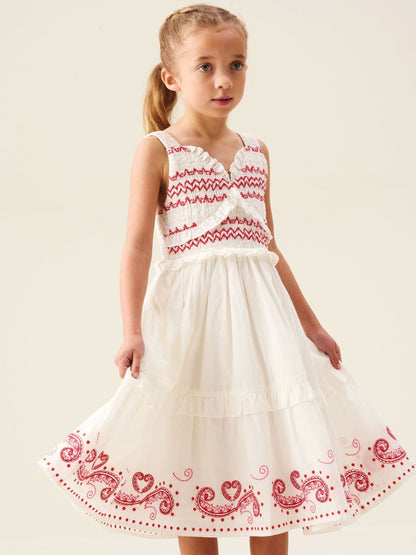 Angel & Rocket Cream Everlyn Embroidered Frill Dress image 1
