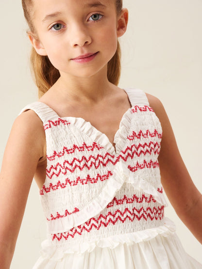 Angel & Rocket Cream Everlyn Embroidered Frill Dress image 5